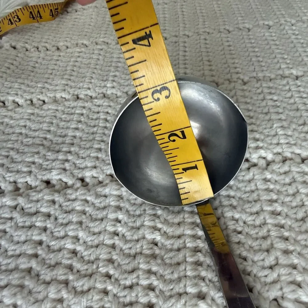 Vintage Robinson Knife Co Soup Ladle Stainless Wood Handle Made in USA 11”